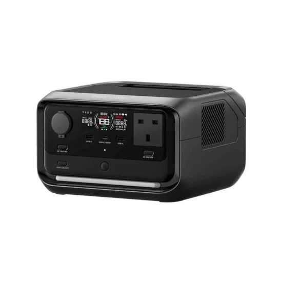 Ecoflow River 3 Plus Portable Power Station 286Wh Capacity 600W Output, X-Boost Up To 1200W - Black
